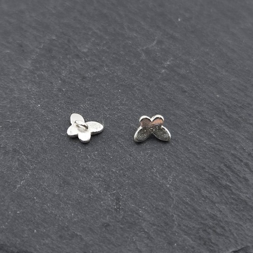 비즈팡 [SVP-05-28]순은펜던트 실버925 나비단추 5x7mm (단추고리내경1mm) ,1개