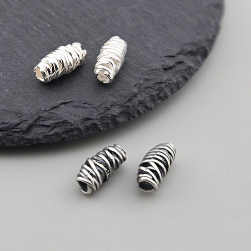 비즈팡 [SVP-06-44]순은펜던트 실버925 넝쿨링원통 12mm (내경2.5mm) ,1개