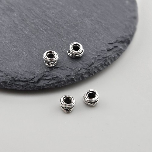 비즈팡 [SVP-06-45]순은펜던트 실버925 넝쿨링론델 6mm (내경2.5mm) ,1개