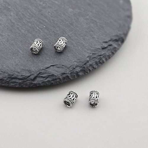 비즈팡 [SVP-06-47]순은펜던트 실버925 엔틱꼬불론델 6mm (내경2.8mm) ,1개