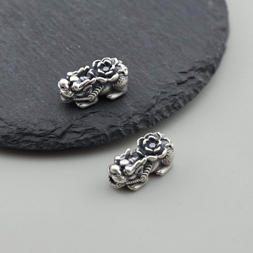 비즈팡 [SVP-08-05]순은펜던트 실버999 복 돈을 물어오는 연꽃비휴 18mm ,1개