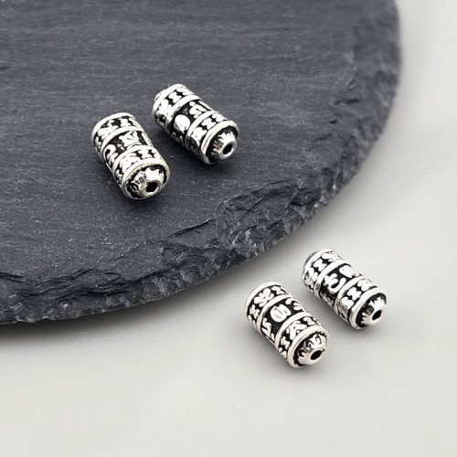 비즈팡 [SVP-07-21]순은펜던트 실버925 육자진언 옴자기도바퀴원통 11x5.5 (내경1.6mm) 옴자펜던트 ,1개