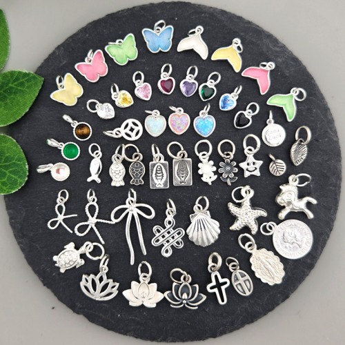 비즈팡 [SVP-26-00P]순은펜던트 실버925 엽전 나비 고래꼬리 연꽃 물고기 십자가 고리형 실버펜던트 26종 모음 ,1개