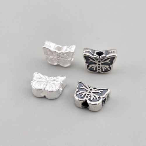 비즈팡 [SVP-07-27]순은펜던트 실버925 사방나비통과형 8x6mm (내경1mm) ,1개