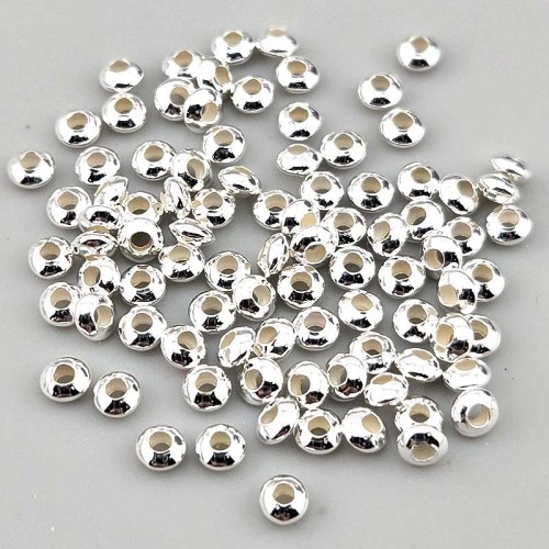 비즈팡 [SVP-91-22]순은펜던트 실버925 은볼 우주선론델 3mm (내경 1.2mm) 실버볼 ,1개