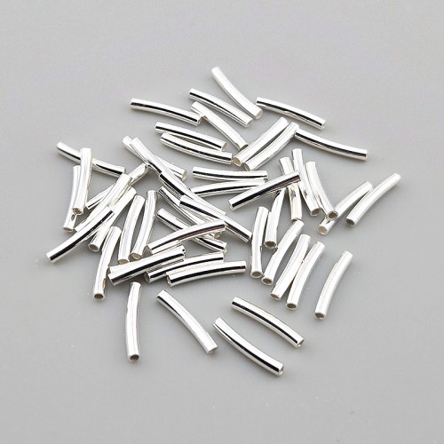 비즈팡 [SVP-92-01]실버파이프 실버925 민자파이프 1.5x10mm (내경1mm)  ,1개