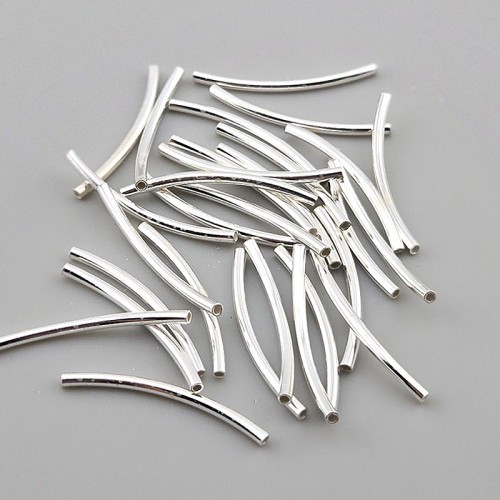 비즈팡 [SVP-92-01]실버파이프 실버925 민자파이프 1.5x25mm (내경1mm)  ,1개