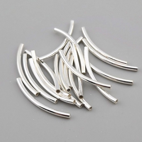 비즈팡 [SVP-92-02]실버파이프 실버925 민자파이프 2x30mm (내경1.4mm)  ,1개