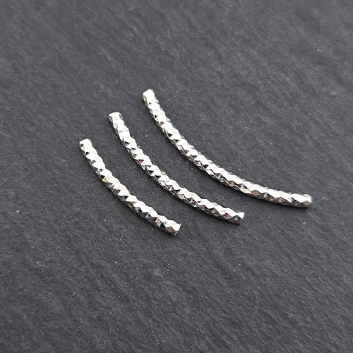 비즈팡 [SVP-92-05]실버파이프 실버925 다이아몬드파이프 2x20/25/30mm 3좀 모음  ,1개