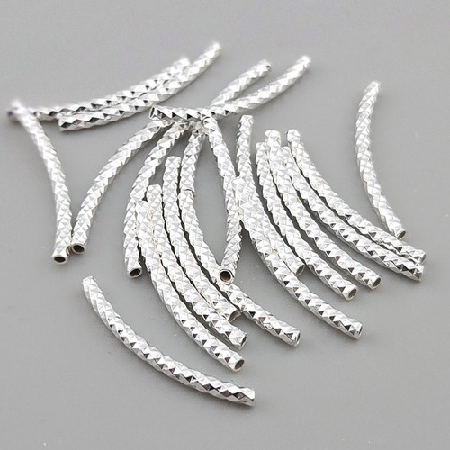 비즈팡 [SVP-92-05]실버파이프 실버925 다이아몬드파이프 2x25mm (내경1.4mm)  ,1개