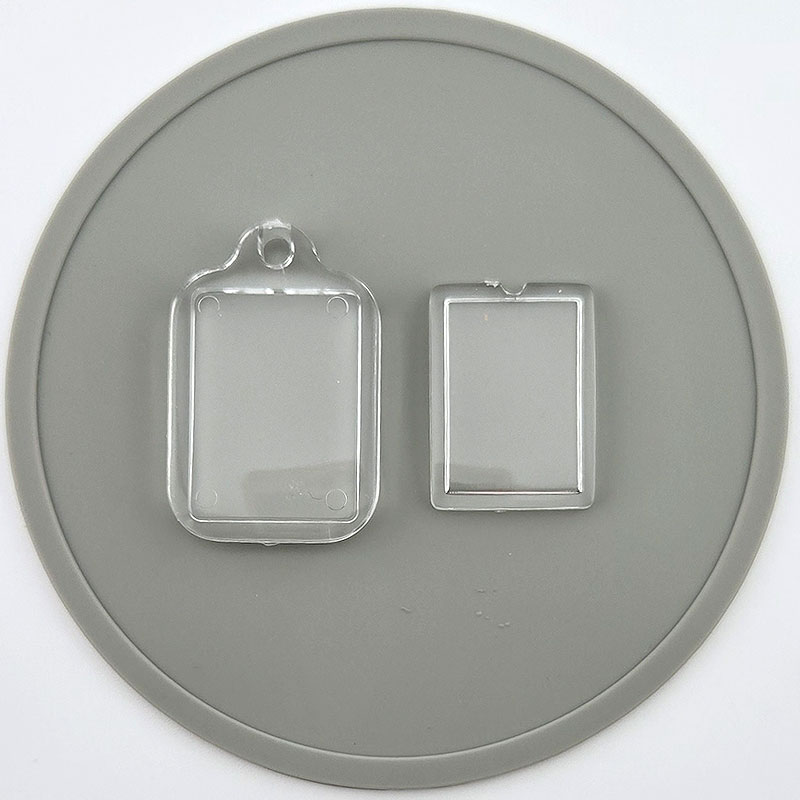 비즈팡 [PJ-2-02]아크릴 액자 프레임 증사 키링 둥근사각S 26x40mm 투명 ,1개