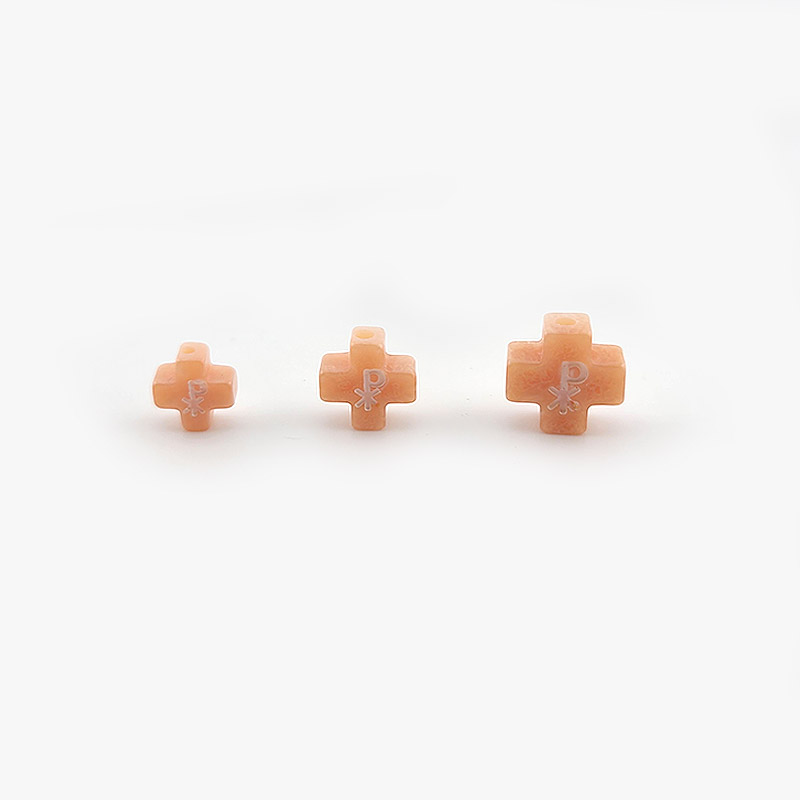 비즈팡 [CP-1-001]통과형펜던트 카톡릭묵주만들기 레진 Xp 정십자가 8/10/12mm 피치 ,1개