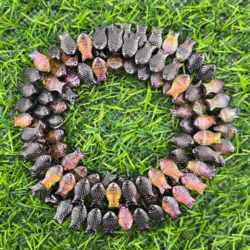 비즈팡 [PA-005-07]크리스탈물고기통과형 15x8mm 세로홀 퍼플오로라 ,1개