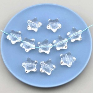 비즈팡 [PA-014]아크릴 투명통통별 통과형 22x20mm (키링부자재) ,1개