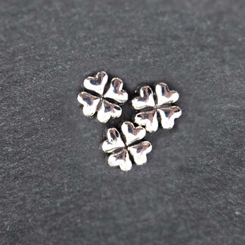 비즈팡 [PM-1-05]메탈펜던트 엔틱네잎클로버통과형 8mm (내경1.9mm) ,1개