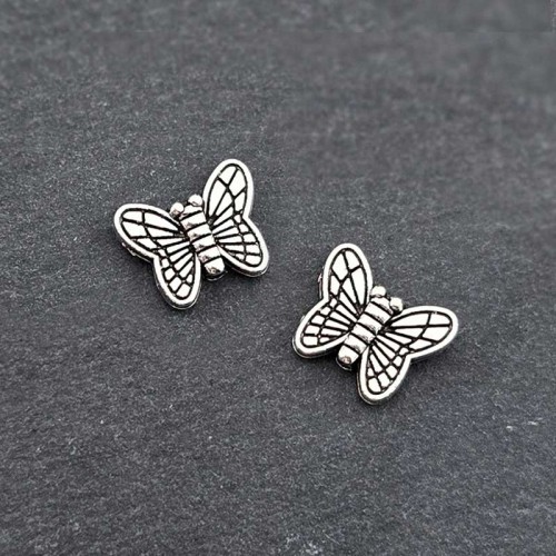 비즈팡 [PM-1-08]메탈펜던트 엔틱나비통과형 11x9mm (내경1.2mm)  ,1개