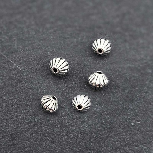 비즈팡 [PM-1-13]메탈펜던트 엔틱주판알볼 5mm (내경0.8mm) ,1개