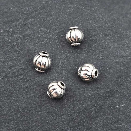 비즈팡 [PM-1-16]메탈펜던트 엔틱주름항아리볼론델 6mm (내경1.2mm) ,1개