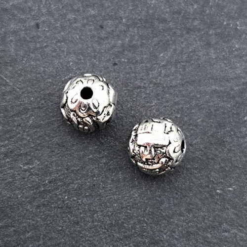 비즈팡 [PM-1-36]메탈펜던트 엔틱옴자볼 8mm (내경1.1mm) ,1개