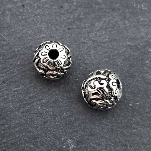 비즈팡 [PM-1-37]메탈펜던트 엔틱옴자볼 9mm (내경2mm) ,1개