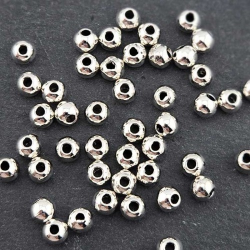 비즈팡 [PM-1-44]메탈펜던트 엔틱메탈볼 4mm (내경1.5mm) ,100개