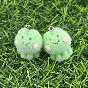 비즈팡 [PF-1-04]후로킹펜던트 볼빨간개구리 18x26mm ,1개