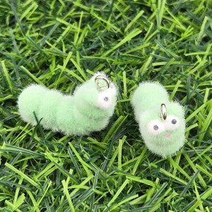 비즈팡 [PF-1-06]후로킹펜던트 꿈틀이애벌레 9x20mm ,1개