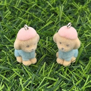 비즈팡 [PF-1-07]후로킹펜던트 빵모자쓴강아지 16x29mm ,1개