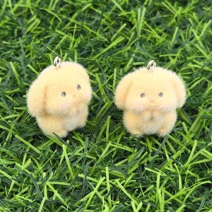 비즈팡 [PF-1-11]후로킹펜던트 옐로토끼 20x24mm ,1개