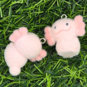 비즈팡 [PF-1-30]후로킹펜던트 연핑크우파루파 25x25mm ,1개