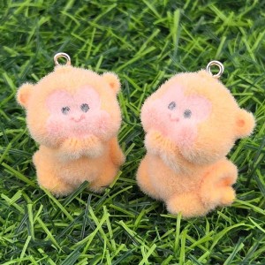 비즈팡 [PF-1-36]후로킹펜던트 두손모은옐로원숭이 24x33mm ,1개