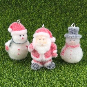 비즈팡 [PF-1-43]후로킹펜던트 크리스마스산타 23x35mm 산타할아버지인형 ,1개