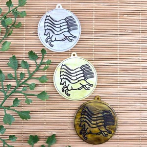 비즈팡 [PB-4-17]아크릴전통펜던트 암행어사마패 36x39mm 전통굿즈만들기재료 ,1개