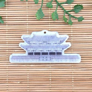 비즈팡 [PB-4-21]아크릴전통펜던트 경복궁 근정전 63x30mm 전통굿즈만들기재료 ,1개