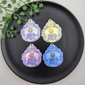 비즈팡 [PB-4-32]아크릴전통펜던트 복주머니 34x38mm 새해시리즈 (키링용) ,1개