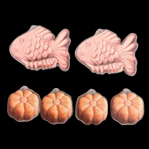 비즈팡 [PB-4-66]아크릴펜던트 겨울시리즈 붕어빵 국화빵 (키링용) ,1개