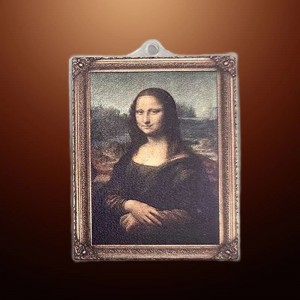 비즈팡 [PB-4-91]아크릴펜던트 명화시리즈 모나리자 34x44mm (키링옹) ,1개
