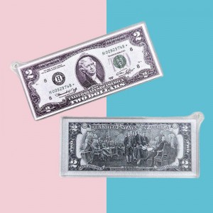 비즈팡 [PB-5-04]아크릴펜던트 행운의이달러 58x25mm 2달러지폐모형 (키링용) ,1개