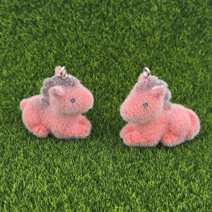 비즈팡 [PF-1-46]후로킹펜던트 2026붉은말의해 적토마 30x32mm (후로킹말) ,1개