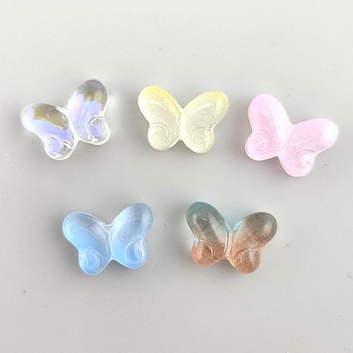 비즈팡 [PA-027P]글라스나비 나비통과형 14.5x10mm (세로홀) ,1개