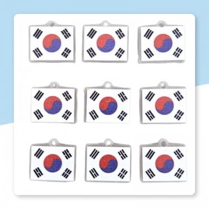비즈팡 [PB-4-38P]아크릴펜던트 초미니태극기 15x14mm (팔찌 키링용) ,1개