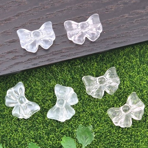 비즈팡 [PA-030P]글라스리본 리본통과형 16x12mm (내경1mm) 가로홀  ,1개