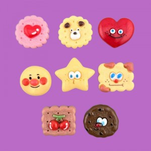 비즈팡 [KC-2-02]아크릴펜던트 쿠키부착형 (키꾸파츠 키캡파츠) ,1개