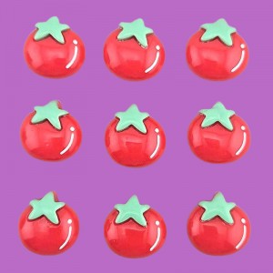 비즈팡 [KC-2-03]아크릴펜던트 토마토부착형 18mm (키꾸파츠 키캡파츠) ,1개