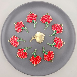 비즈팡 [PB-1-12]메탈펜던트 에폭카네이션고리형 21x31mm 어버이날 스승의날 감사의날 ,1개