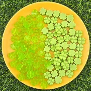 비즈팡 [KC-2-07]아크릴펜던트 네잎클로버부착형 11mm (키꾸파츠 키캡파츠) ,1개