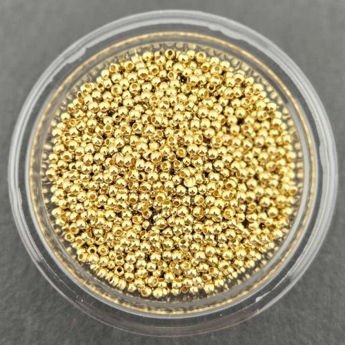 비즈팡 [RB-1-07]CCB메탈볼 2mm (내경1.2mm) 골드(금색) CCB볼 가벼운메탈볼 ,1000개