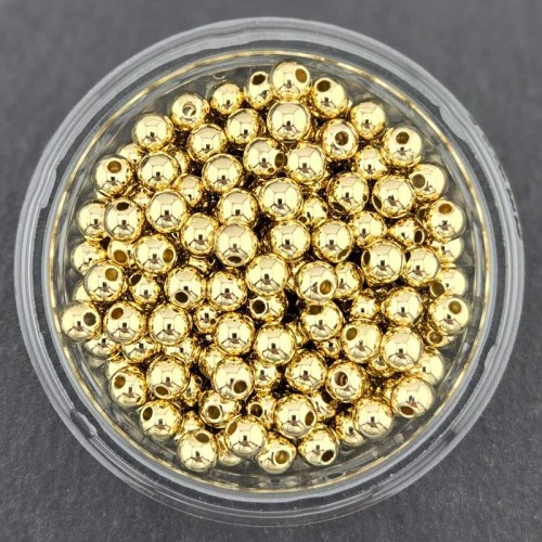 비즈팡 [RB-1-10]CCB메탈볼 6mm (내경1.6mm) 골드(금색) CCB볼 가벼운메탈볼 ,500개