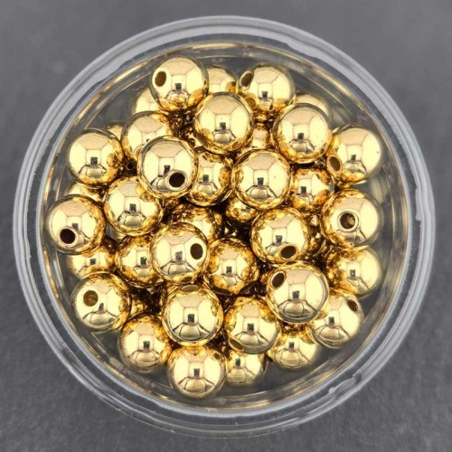 비즈팡 [RB-1-12]CCB메탈볼 10mm (내경2.3mm) 골드(금색) CCB볼 가벼운메탈볼 ,100개