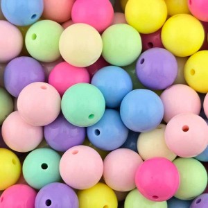 비즈팡 [RA-3-05]아크릴볼 파스텔볼 16mm (내경2.3mm) 파스텔멀티 ,8개
